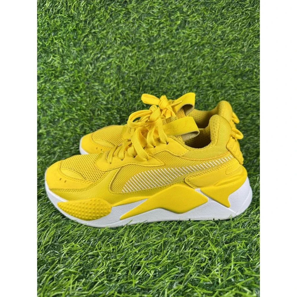 Puma RS-X Jr Dandelion Yellow White Sneakers 374286 03 Kids Size 7c